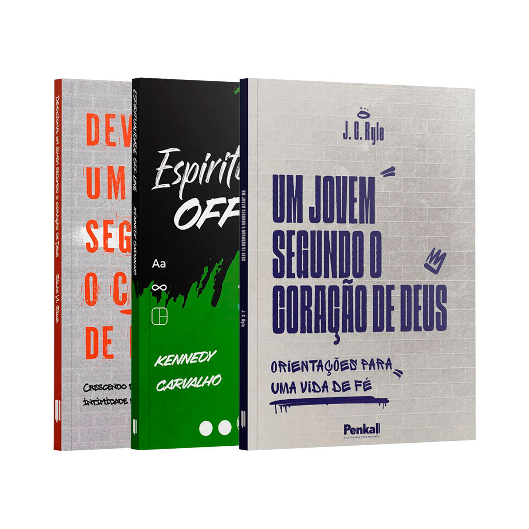 Kit Juventude com Propósito | Devocional + Um Jovem Segundo o Coração de Deus + Espiritualidade Off-Line