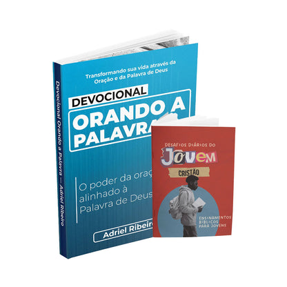 Kit Livro + Livreto - Devocional Orando a Palavra + Livreto Desafios Diários do Jovem Cristão