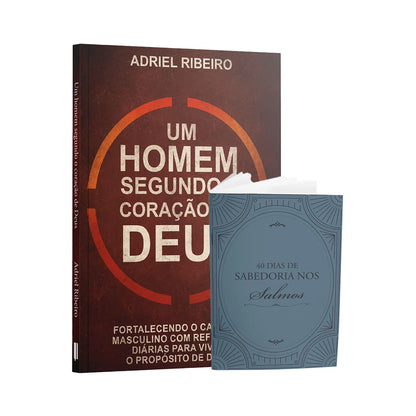 Kit Livro + Livreto - Devocional um Homem Segundo o Coração de Deus + Livreto 40 dias de Sabedoria em Salmos