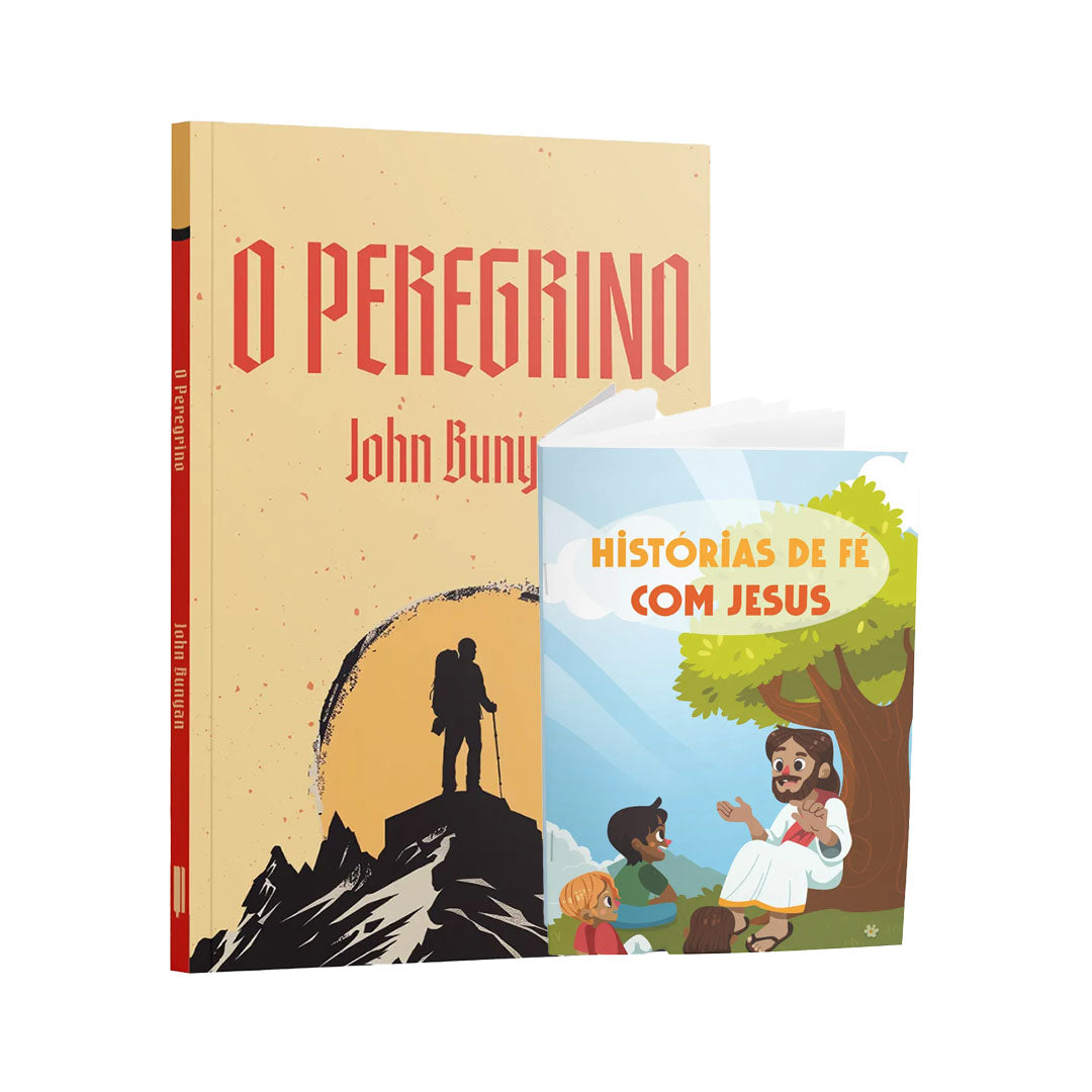 Kit Livro + Livreto - O Peregrino | John Buyan + Livreto Histórias de Fé com Jesus