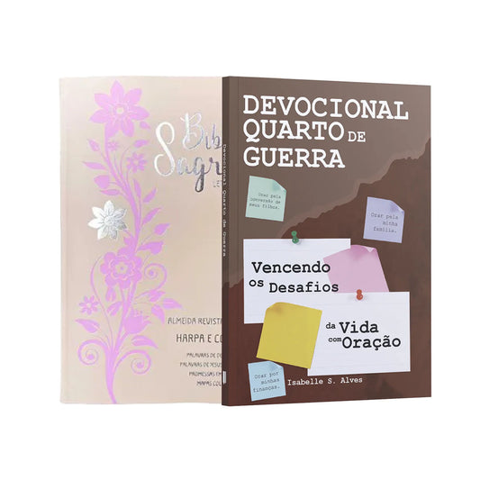 Kit Ouvindo a Voz de Deus + Bíblia ARC PPM + LIVRO