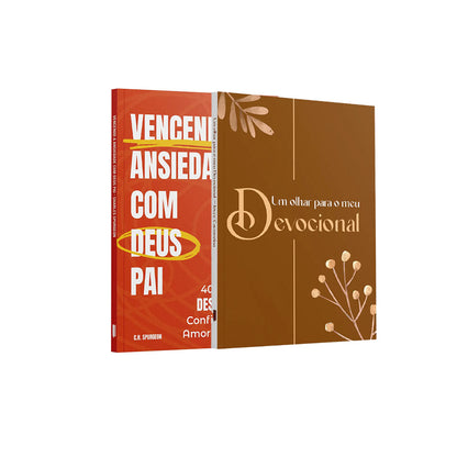 Kit Meu Tempo no Secreto | Caderno Devocional  - Um olhar para o meu Devocional + Vencendo a Ansiedade com Deus Pai