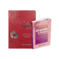 Kit Orando com Mulheres - Orando a Palavra p/ Mulheres + Bíblia ARC Full Color c/ Harpa PU - Prateada Floral Dália Vermelha