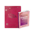 Kit Orando com Mulheres -Orando a Palavra p/ Mulheres + Bíblia ARC Full Color c/ Harpa PU - Prateada Floral Margarida Pink