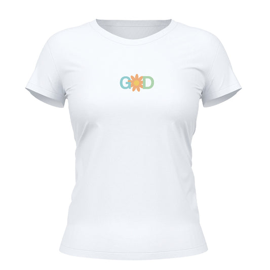 Camiseta Cristã Feminina - God | Branca