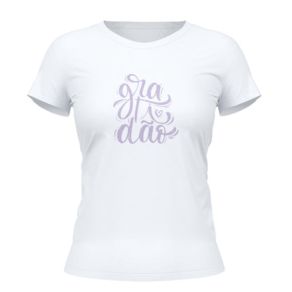 Kit Ecobag + Camiseta Feminina - Gratidão | Branca
