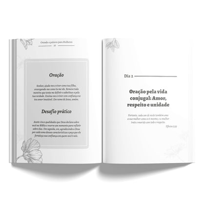 Kit Promessas em Oração - Devocional Orando a Palavra + Orando a palavra para mulheres