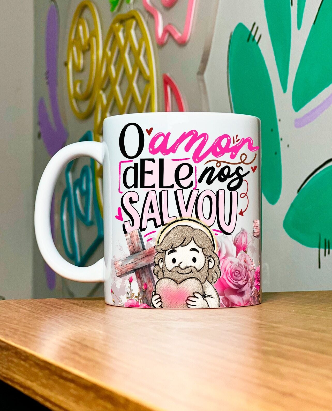 Kit Transformação em Amor  - Caneca - O amor dele nos salvou + Livreto Livreto Nova Criatura