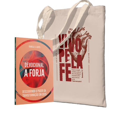 Kit Vencendo as Lutas: A Forja de Deus em Você Devocional a Forja | Isabelle S. Alves+ Ecobag - Vivo pela fé