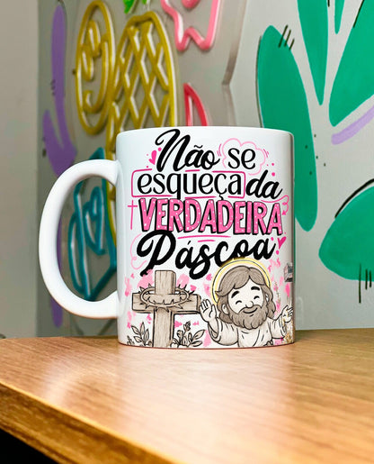 Kit Verdade da Páscoa - Caneca - Não se esqueça da Verdadeira pascoa + Livreto Livreto Nova Criatura