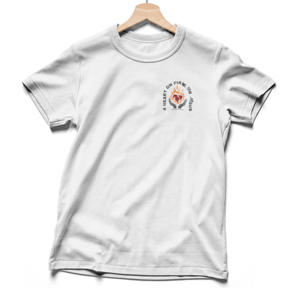 Kit Vestida de Promessas - Orando a Palavra para Mulheres + Camiseta | Baby Look | Coração em chamas