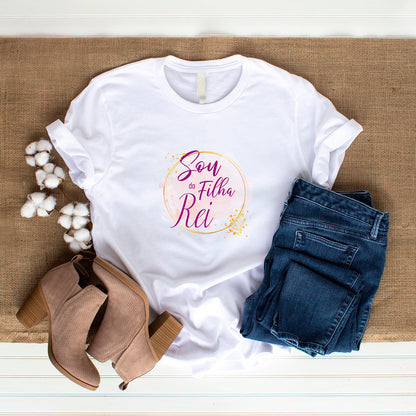Camiseta Cristã Feminina - Sou filha do rei