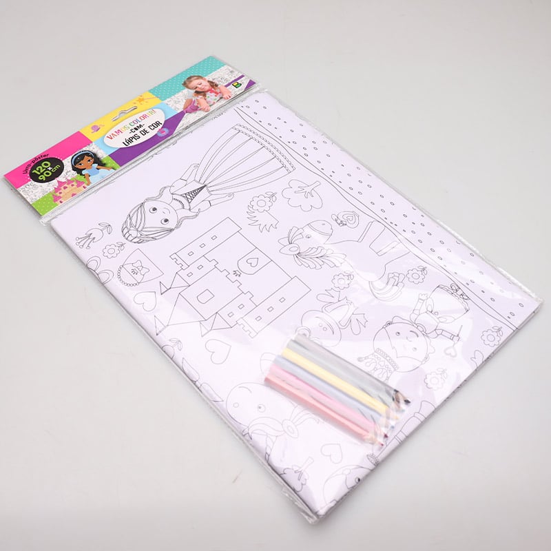 Livro-pôster para Colorir | Princesa | Brasileitura
