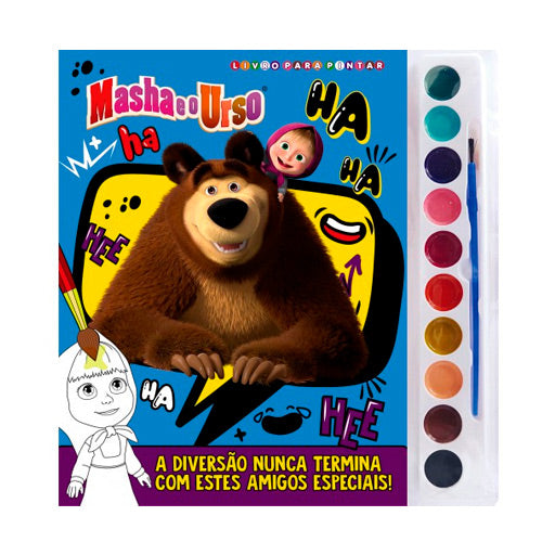 Masha e o Urso | Livro para Pintar com Aquarela