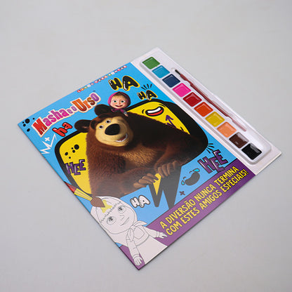 Masha e o Urso | Livro para Pintar com Aquarela