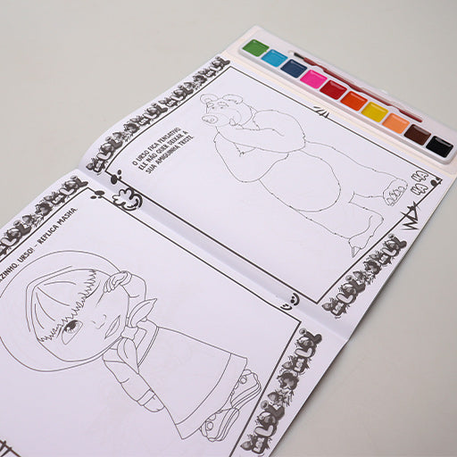 Masha e o Urso | Livro para Pintar com Aquarela