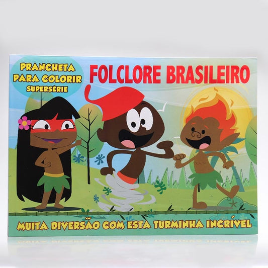Prancheta Para Colorir Supersérie | Folclore Brasileiro