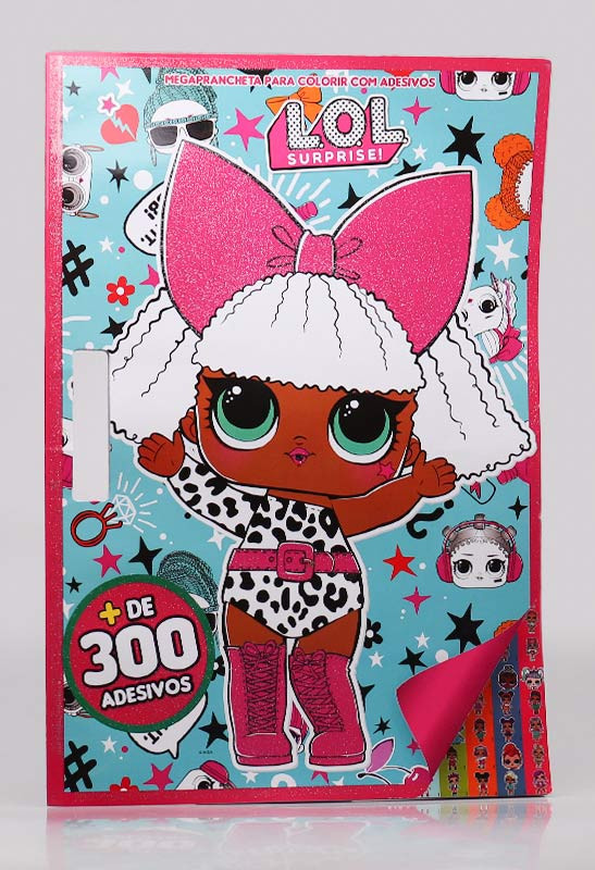 LOL Surprise - Megaprancheta para colorir com adesivos: As mais charmosas  bonecas ultra-raras estão aqui para você colorir!
