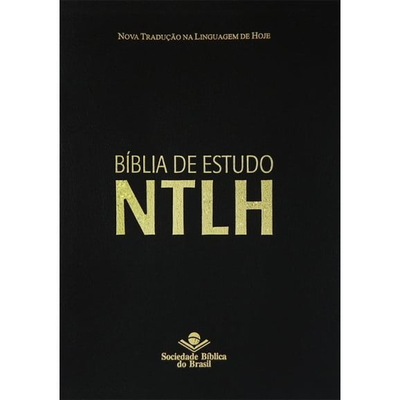 Bíblia de Estudo | NTLH | Letra Grande | Couro Bonded | Preta