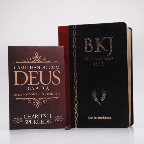 Kit Bíblia de Estudo King James 1611 + Devocional Spurgeon Clássica | Homem Sábio