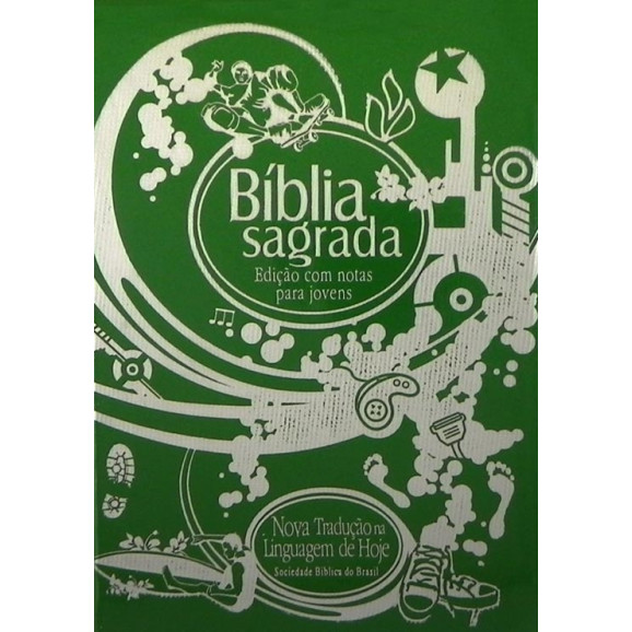 Bíblia Edição Com Notas Para Jovens - NTLH - Zíper - Verde