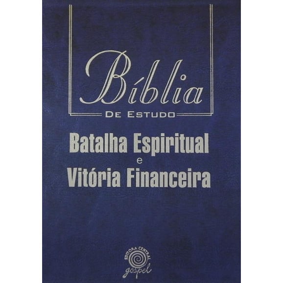 Bíblia de Estudo Batalha Espiritual e Vitória Financeira | NVI | Grande | Azul