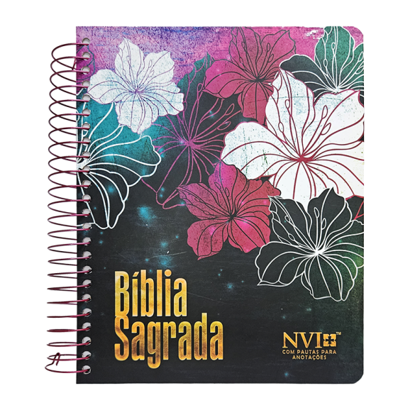 Bíblia para Anoações | NVI | Floral Magenta