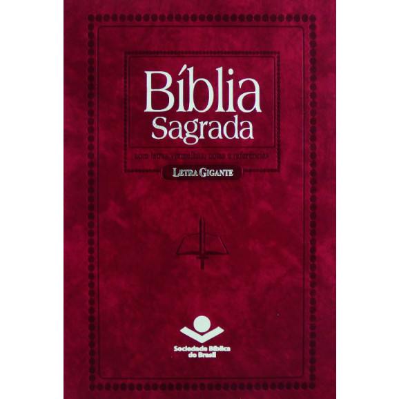 Bíblia Sagrada | Almeida Revista E Corrigida | Letra Gigante | Notas E Referências | Emborrachada | Púrpura Nobre | Com Índice