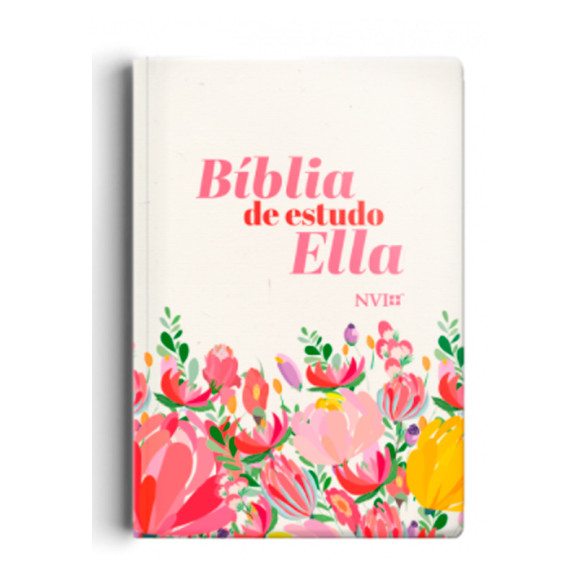 Bíblia de Estudo Ella | NVI | Letra Média | Luxo | Flores