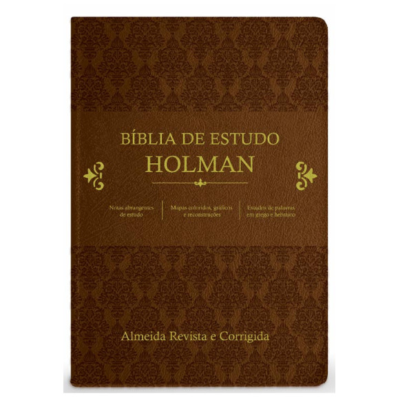 Bíblia de Estudo Holman | RC | Couro | Marrom