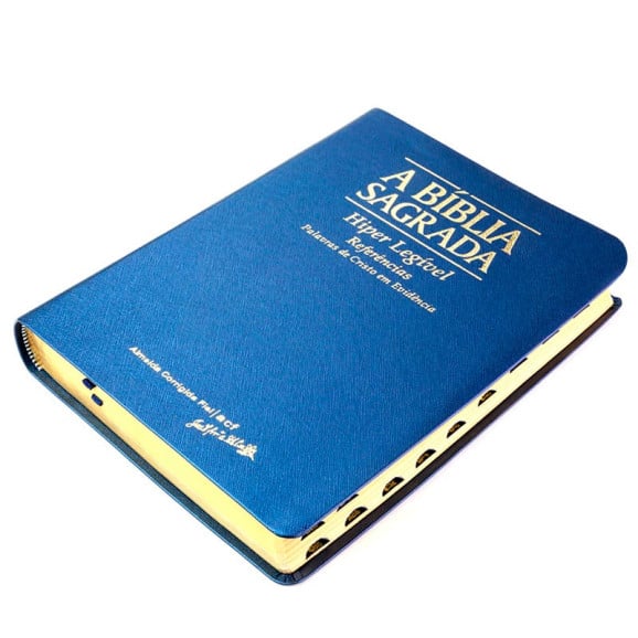 A Bíblia Sagrada | ACF | Hiper Legível | Luxo | Azul | índice 