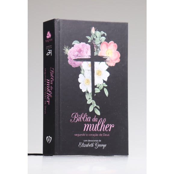 Bíblia de Estudo da Mulher Segundo o Coração de Deus | AS21 | Capa Dura | Letra Normal | Flores Cruz
