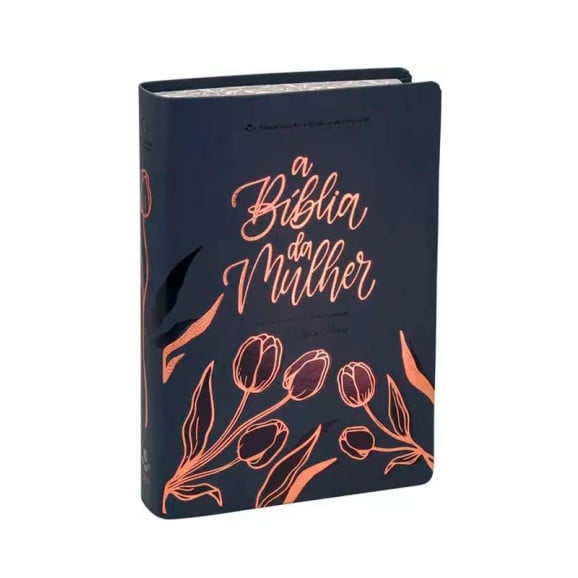 A Bíblia da Mulher | NAA | Letra Grande | Capa Luxo | Portátil | Azul 