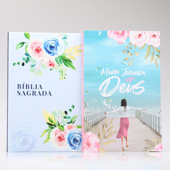 Kit Bíblia NAA Alegria + Minha Jornada com Deus Menina dos Olhos | Fé Restaurada