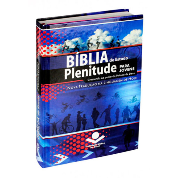 Bíblia de Estudo Plenitude para Jovens | NTLH | Capa dura | Azul