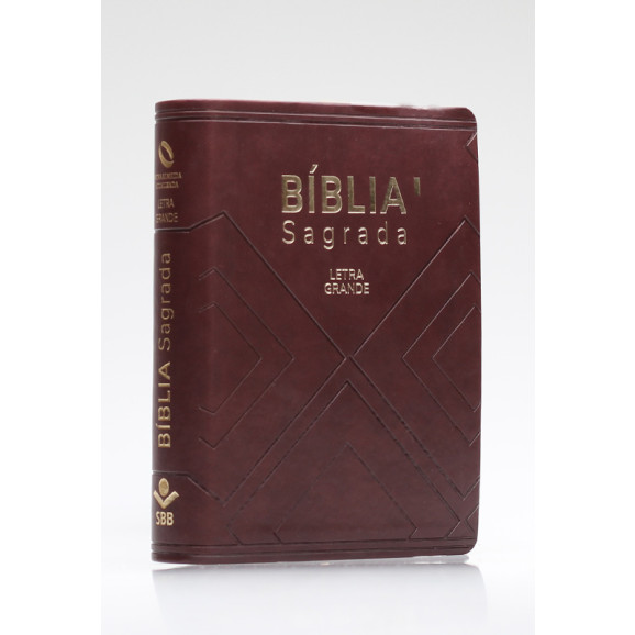 Bíblia Sagrada | NAA | Letra Grande | Luxo | Marrom Nobre