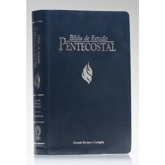 Bíblia de Estudo Pentecostal | RC | Letra Média | Luxo | Azul
