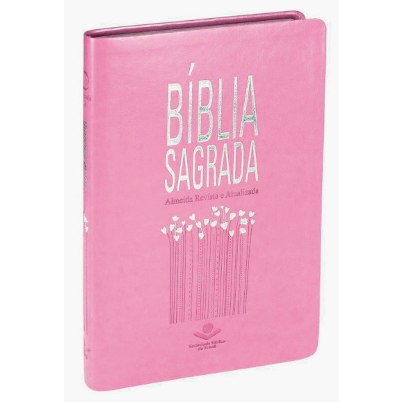 Bíblia Sagrada | RA | Slim | Letra Normal | Capa Sintética | Rosa Nobre