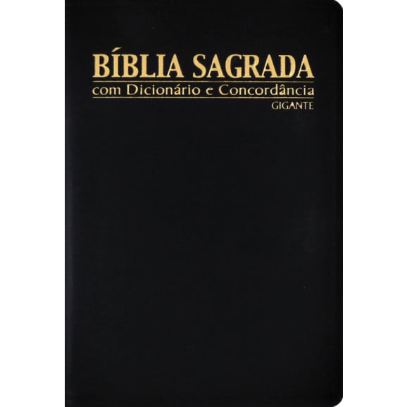 Bíblia Sagrada Com Dicionário e Concordância | RC | Letra Gigante | Luxo | Preta