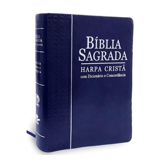 Bíblia Sagrada | RC | Harpa Cristã | Letra Grande | Luxo | Azul | Índice