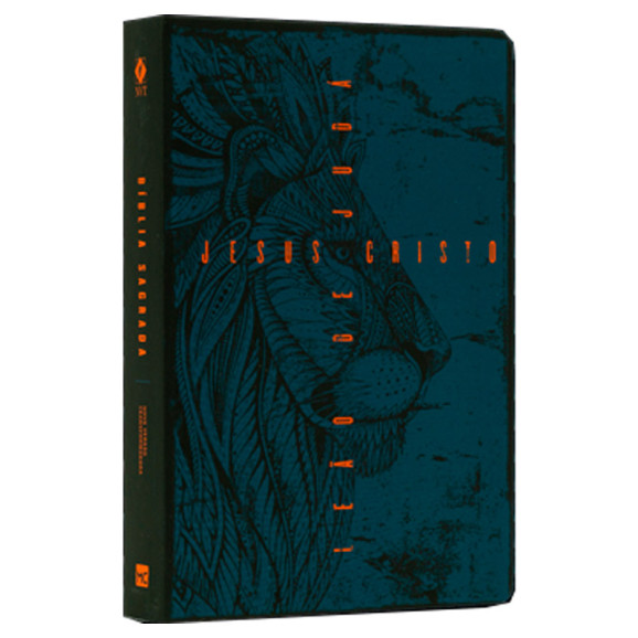 Bíblia Sagrada | NVT | Letra Grande| Soft Touch | Leão de Judá Azul 