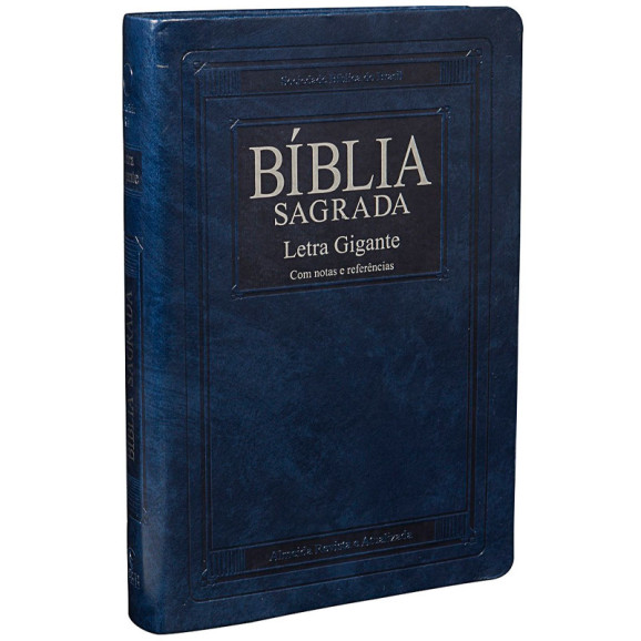 Bíblia Sagrada | RA | Letra Gigante | Capa Sintética | Azul Nobre | índice 