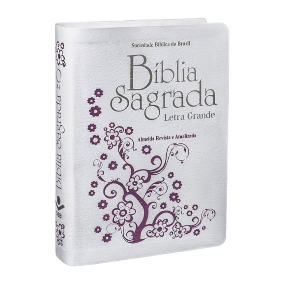Bíblia Sagrada | RA | Letra Grande | Couro Bonded | Branca 