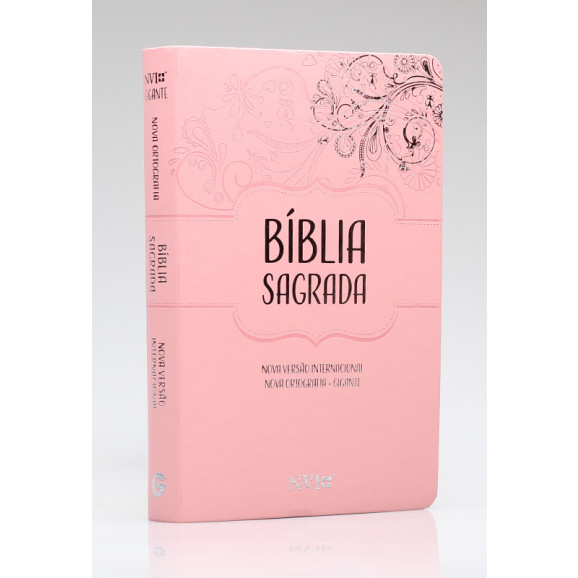 Bíblia Sagrada | NVI | Letra Gigante | Luxo | Nova Ortografia | Rosa Nude