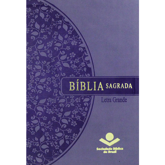 Bíblia Sagrada | RA | Média | Letra Grande | Violeta | Borda Florida