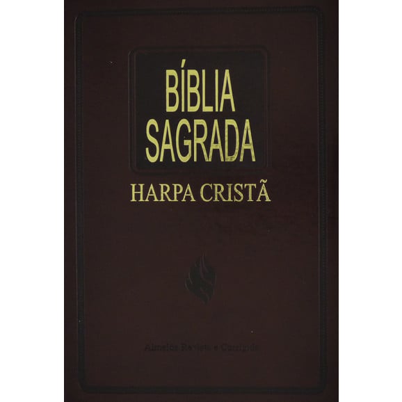 Bíblia Sagrada | RC | Harpa Cristã | Letra Normal | Capa Sintética | Marrom Nobre | Slim