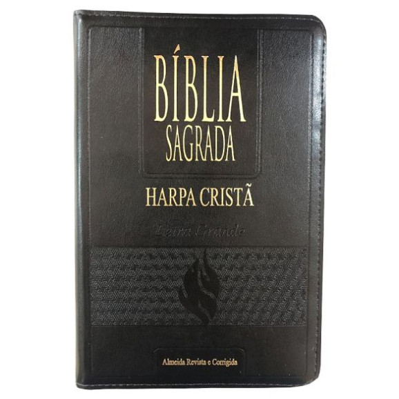 Bíblia Sagrada | RC | Harpa Cristã | Letra Grande | Luxo | Índice | Preta