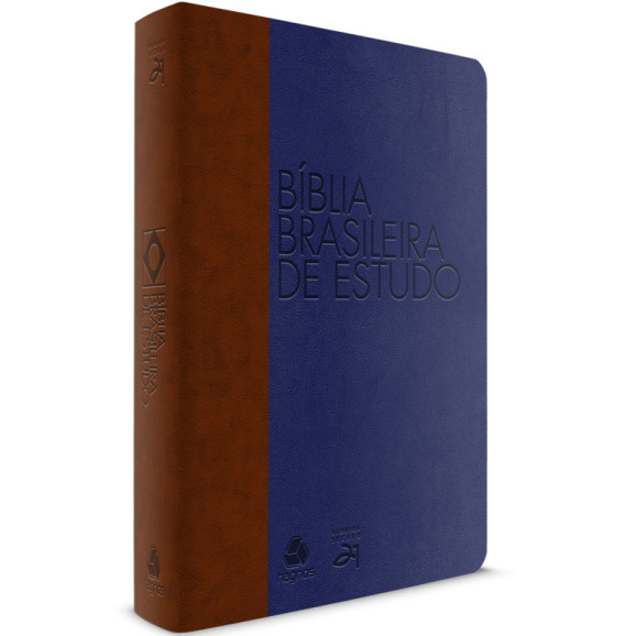 Bíblia Brasileira De Estudo | S21 | Letra Normal | Capa Sintética | Azul e Marrom 