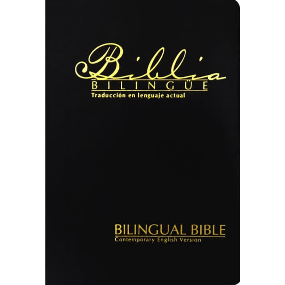 Bíblia Bilíngue | TLA/CEV | Média | Preta | Luxo