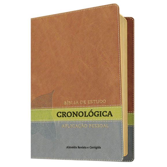 Bíblia De Estudo Cronológica | RC | Letra Normal | Capa Sintética | Tarja Verde
